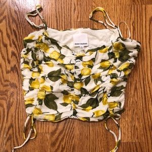 Skype madison crop top with lemons